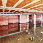 Pooled water in basement