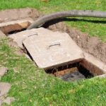 Pumping a backyard home septic tank