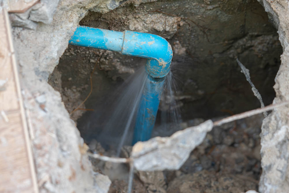 water pipe leak