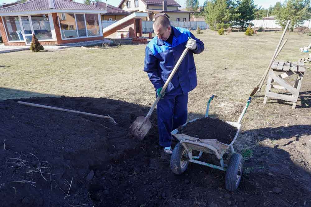 Terralift drain field restoration in progress